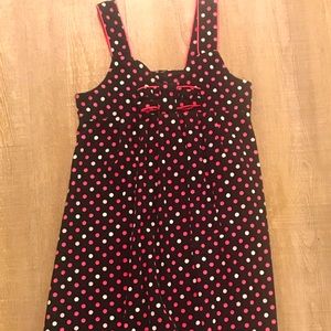 Girls Size 6 corduroy polka dot jumper dress.